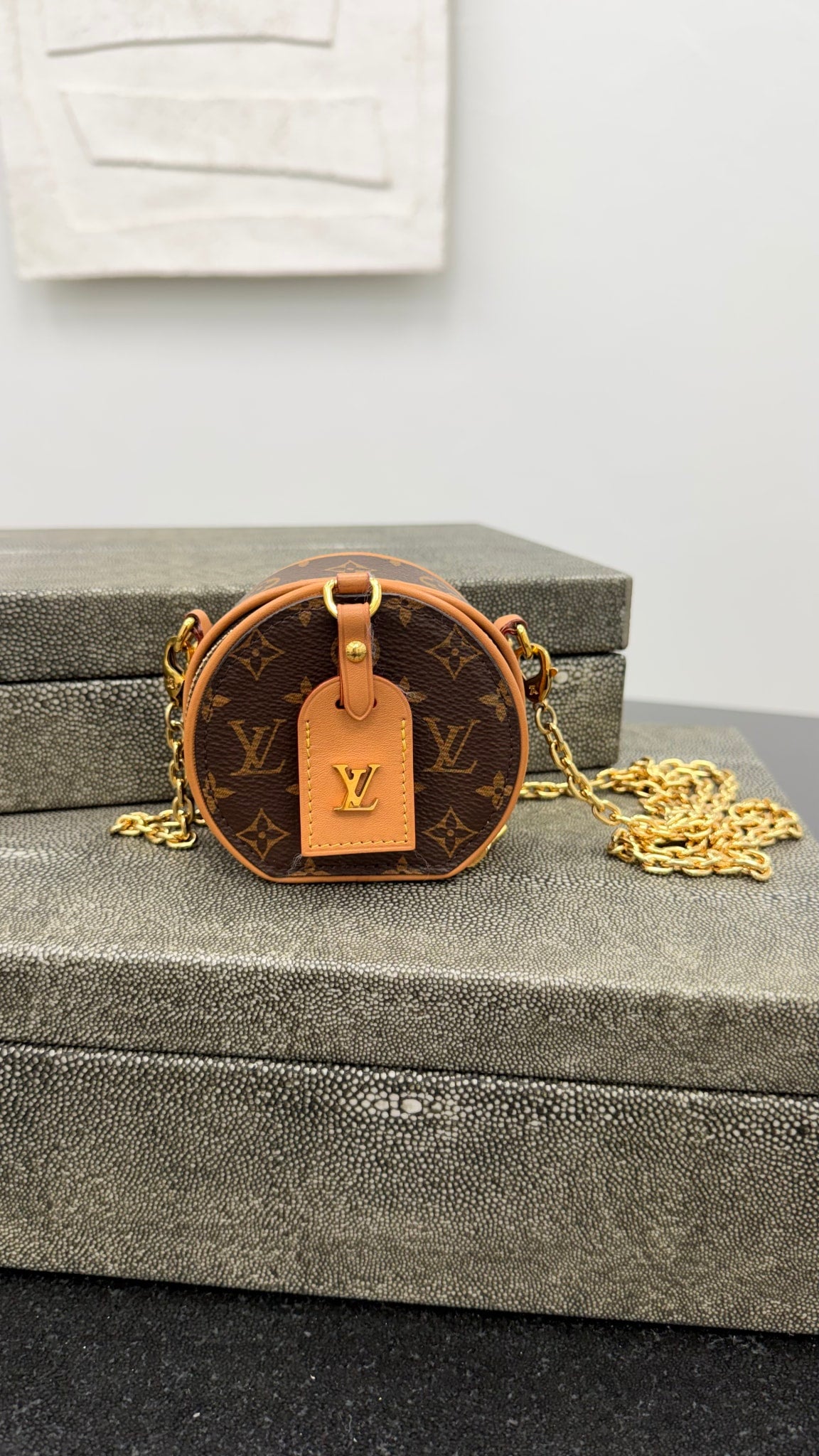 Louis Vuitton Monogram Mini Boite Chapeau Necklace Bag