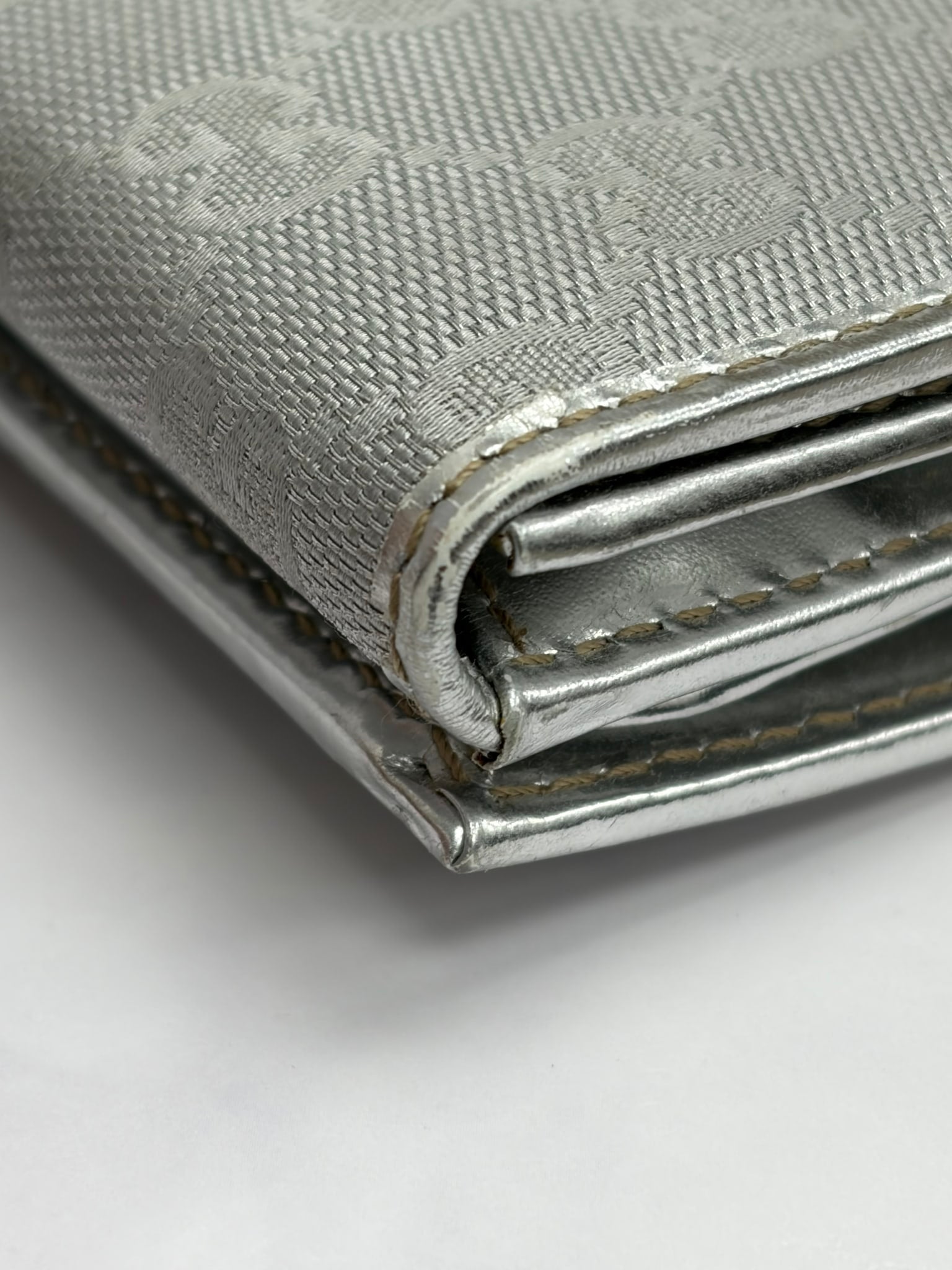 Gucci Silver GG Canvas Long Wallet 