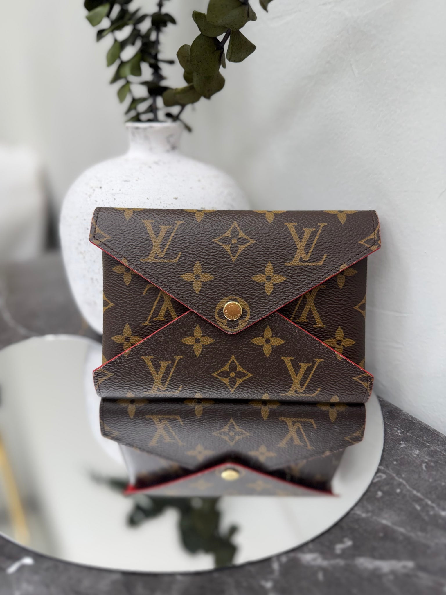 Louis Vuitton Monogram & Red Medium Kirigami Pochette