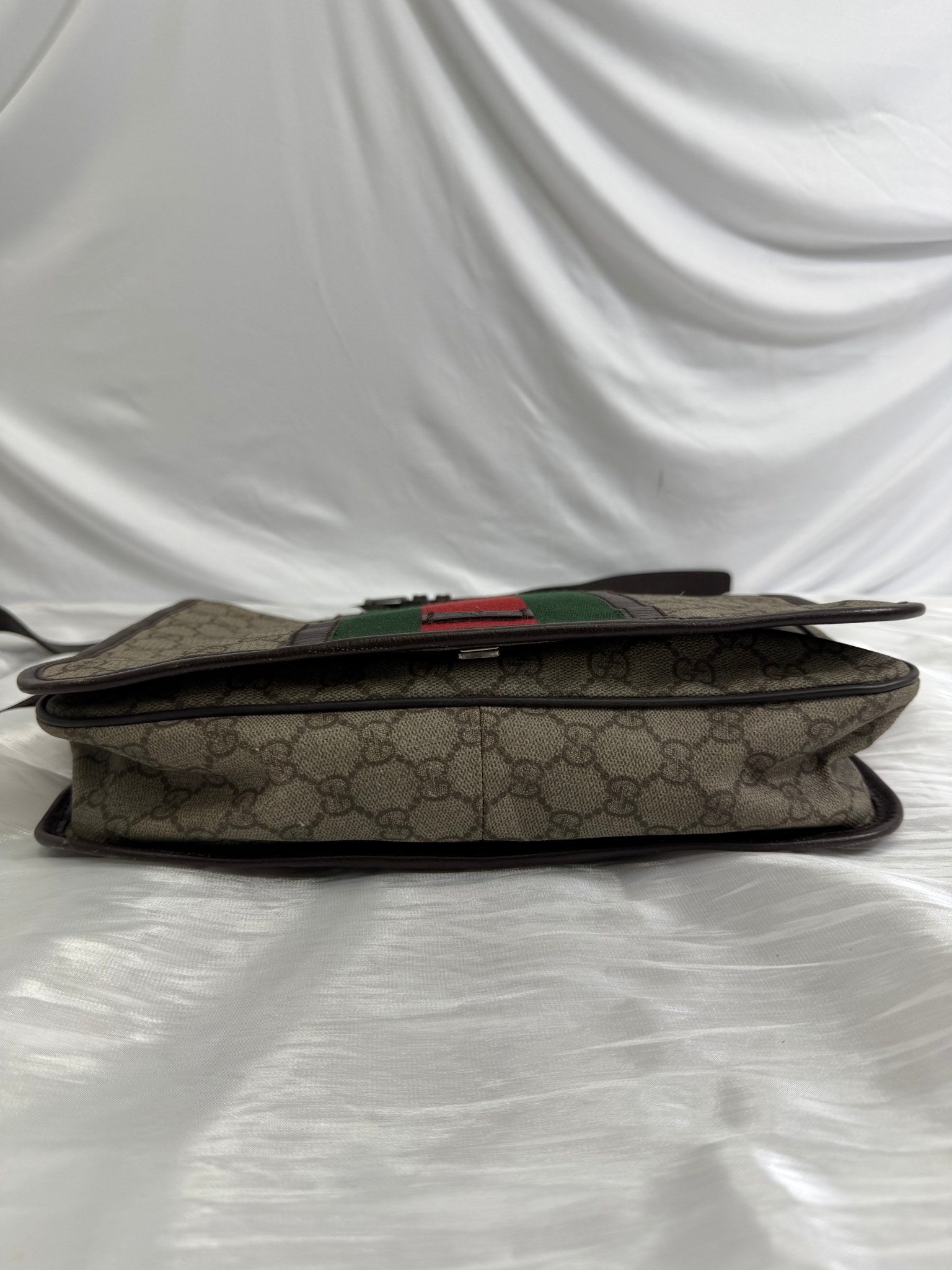 Gucci Brown GG Coated Canvas Web Messenger Bag