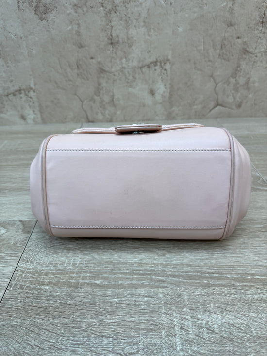 Chanel Pink Calfskin Quilted Accordion Flap Bag