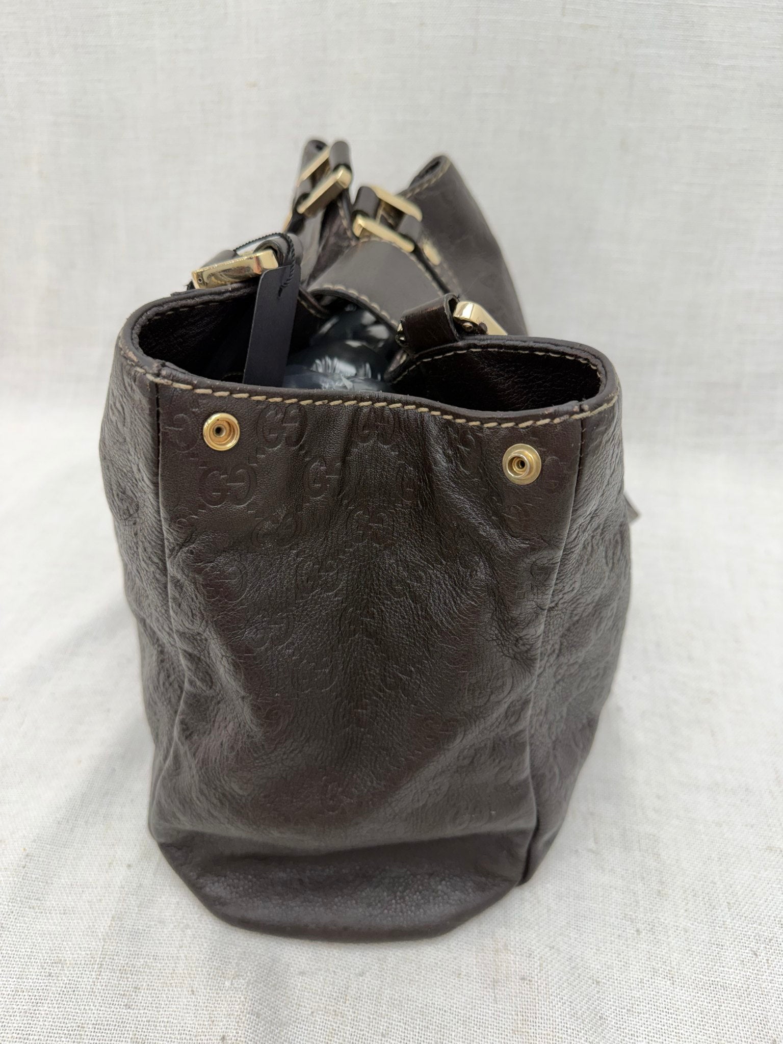 Gucci Brown Guccissima Leather Hobo Tote