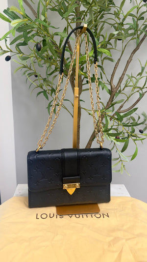Louis Vuitton Monogram Black Empreinte Leather Saint Sulpice PM Shoulder Bag