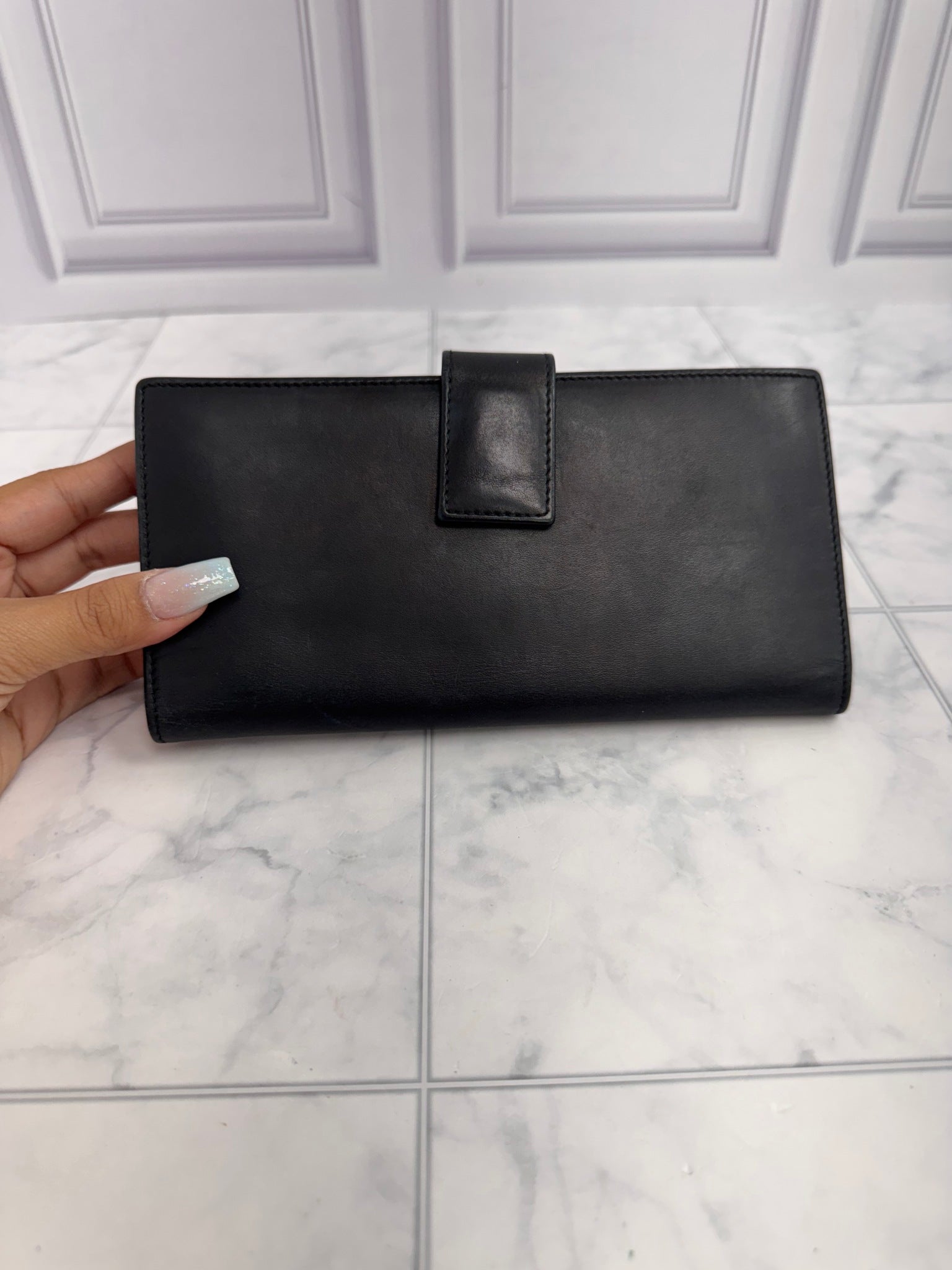Gucci Black Leather Long Wallet
