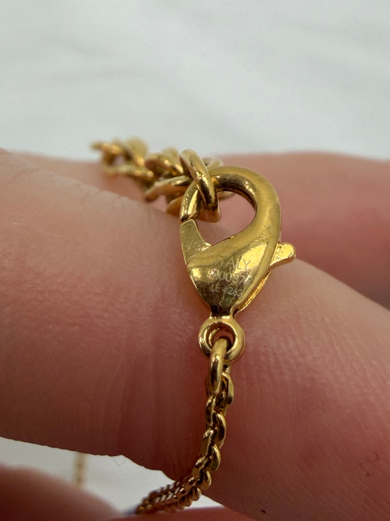 Louis Vuitton Blossom Logo Monogram Gold Tone Bracelet 