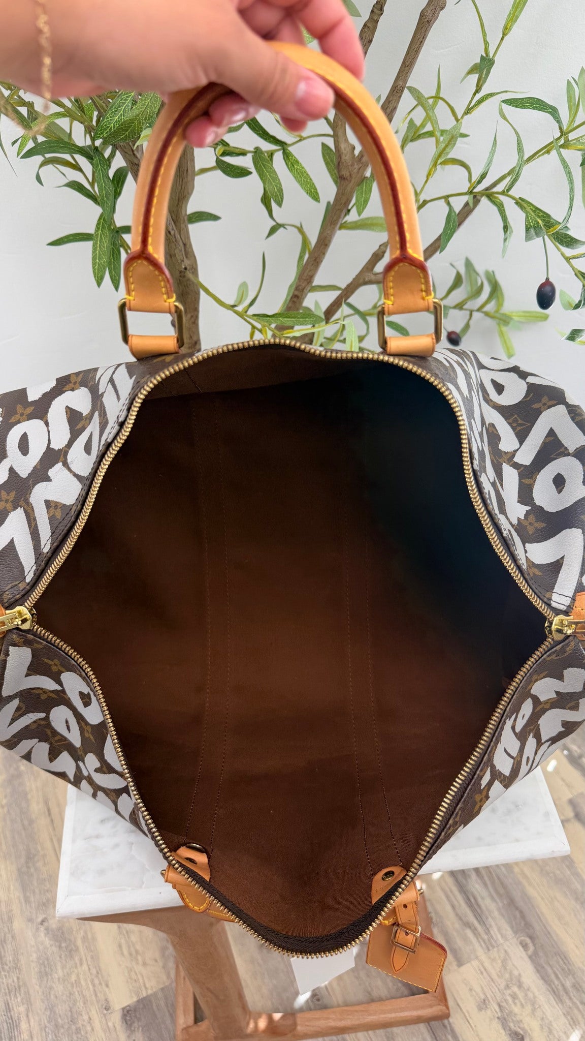 Louis Vuitton Monogram x Stephen Sprouse White Graffiti Keepall 50 