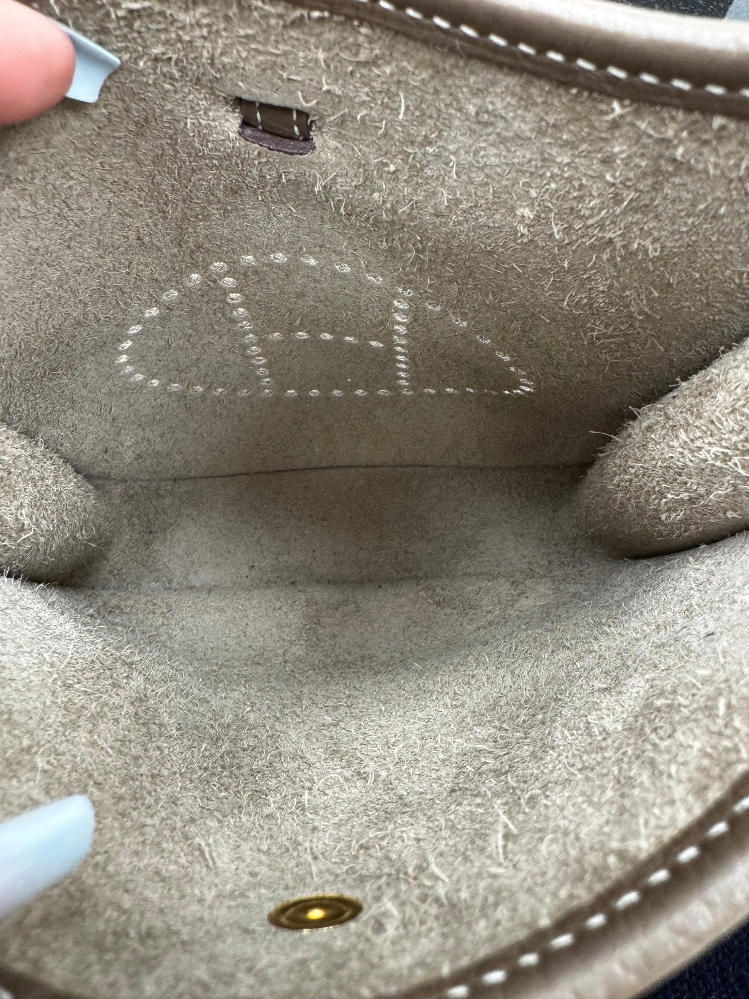 Hermes Etoupe Taurillon Clemence Leather Evelyne 16 Amazone Bag TPM