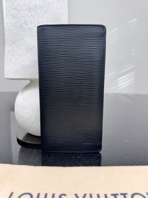 Louis Vuitton Black Epi Brazza Wallet