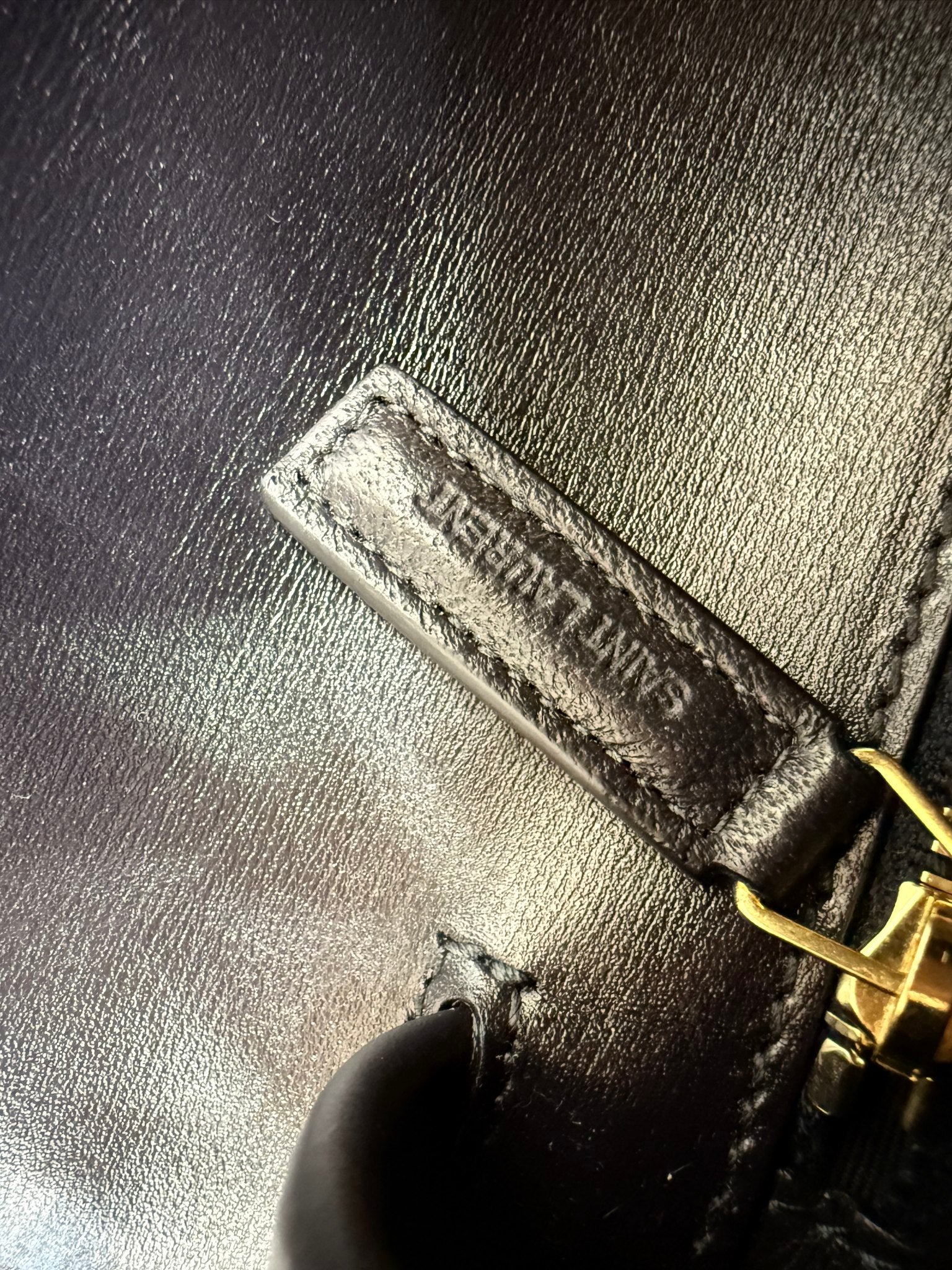BRAND NEW- Saint Laurent YSL Cream & Navy Monogram All Over Medium Satchel Bag