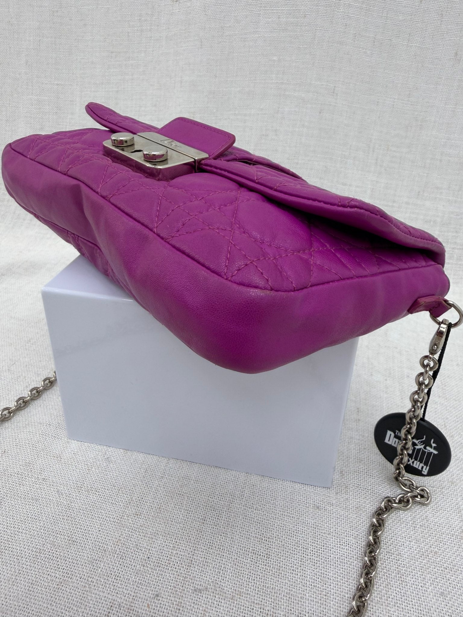 Christian Dior Fuchsia Cannage Leather Miss Dior Promenade Chain Bag