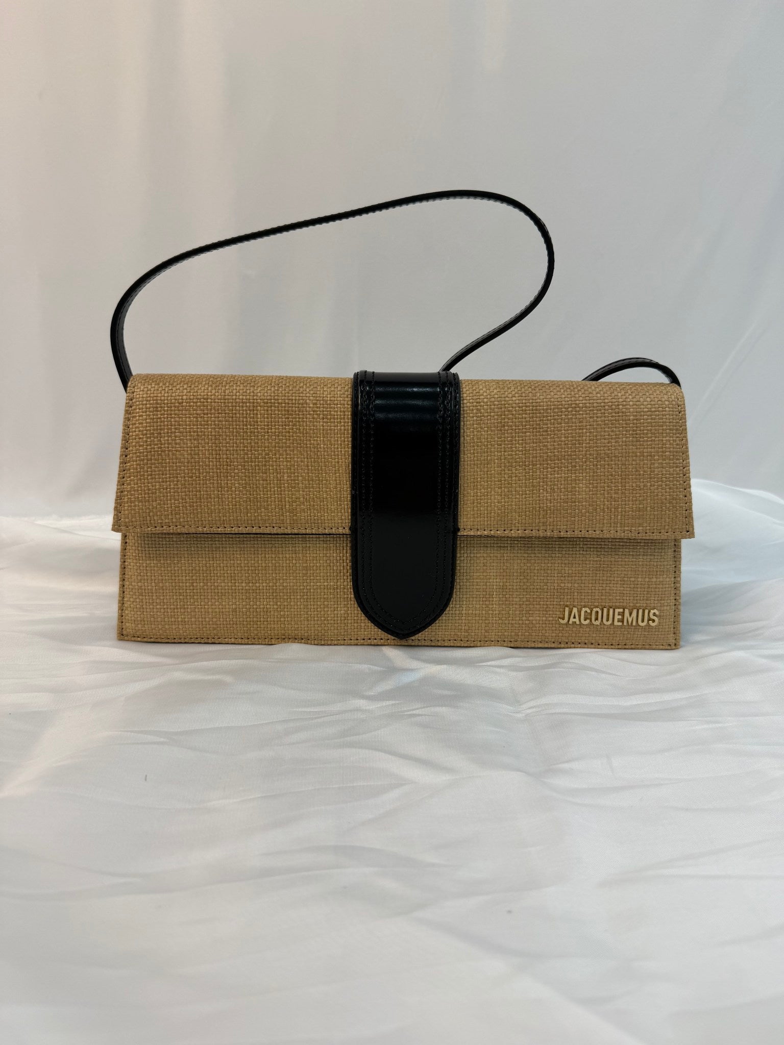 LIKE NEW- Jacquemus Raffia Le Grand Bambino Shoulder Bag