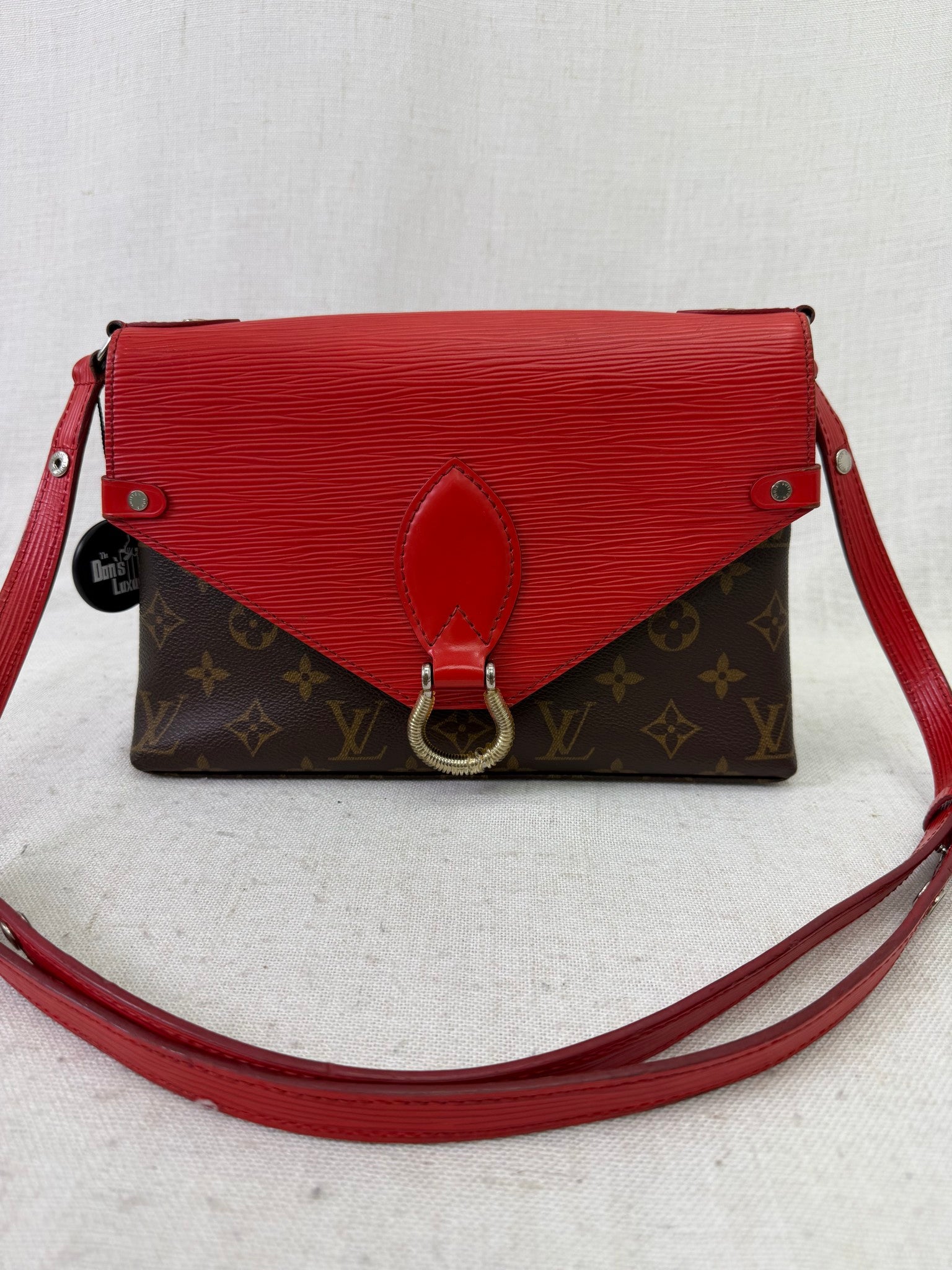 Louis Vuitton Monogram & Red Epi Saint Michel Crossbody