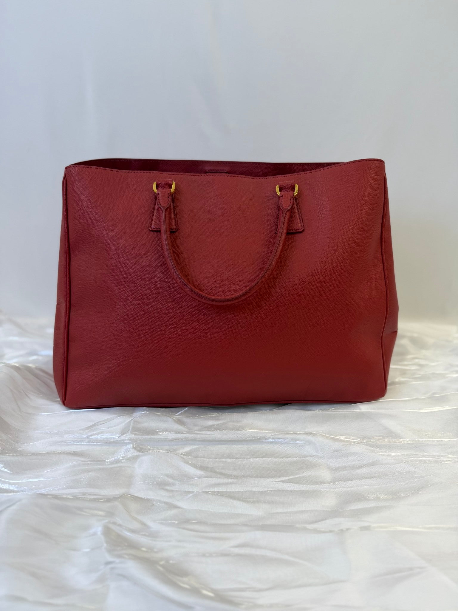 Prada Red Saffiano Leather Large Galleria Tote Bag