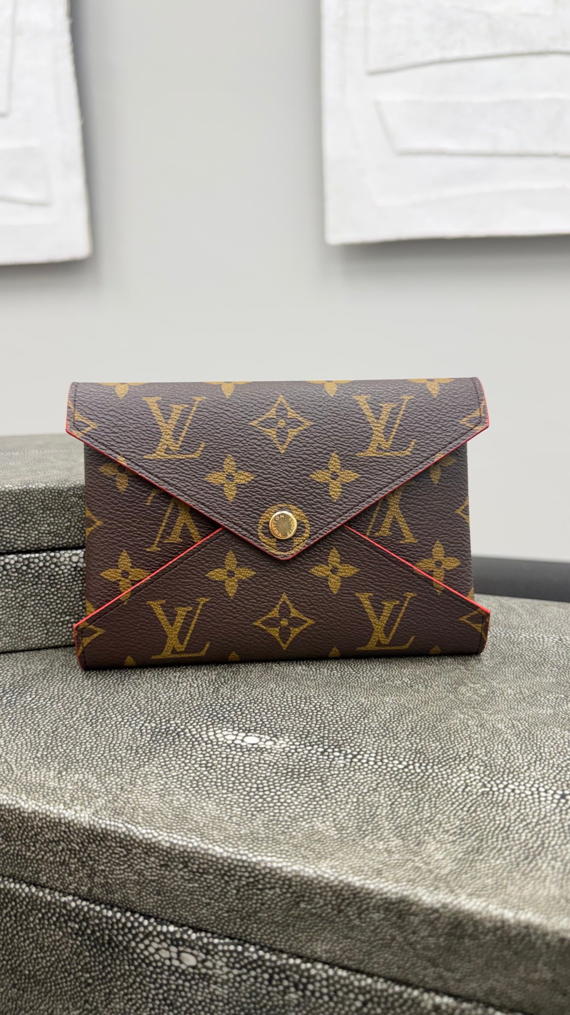 BRAND NEW - Louis Vuitton Monogram Red Kirigami Medium Pochette 