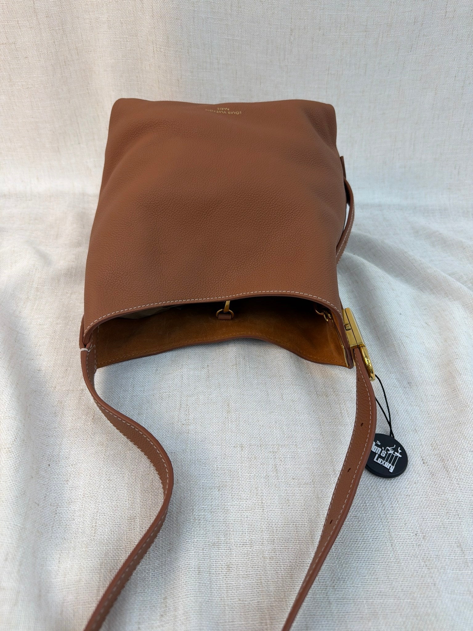 Louis Vuitton Brown Leather Low Key Hobo MM Bag