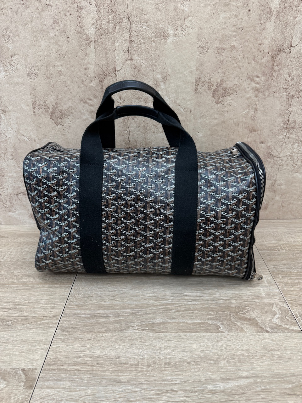 Goyard Black & Brown Voltigeur MM Pet Carrier