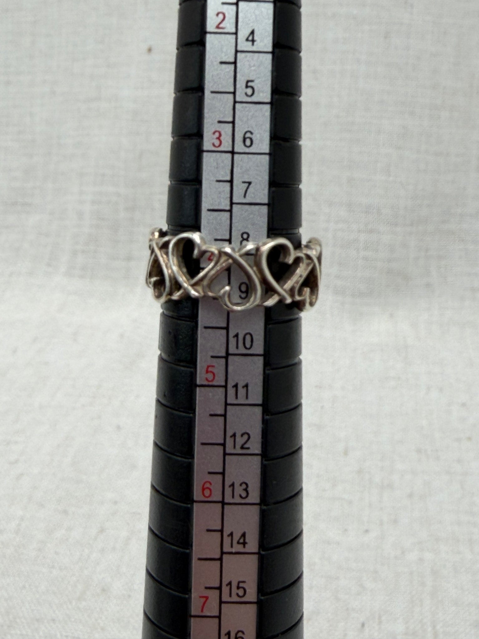 Tiffany& Co. Paloma Picasso Sterling Silver Loving Heart Ring Size 4.5 