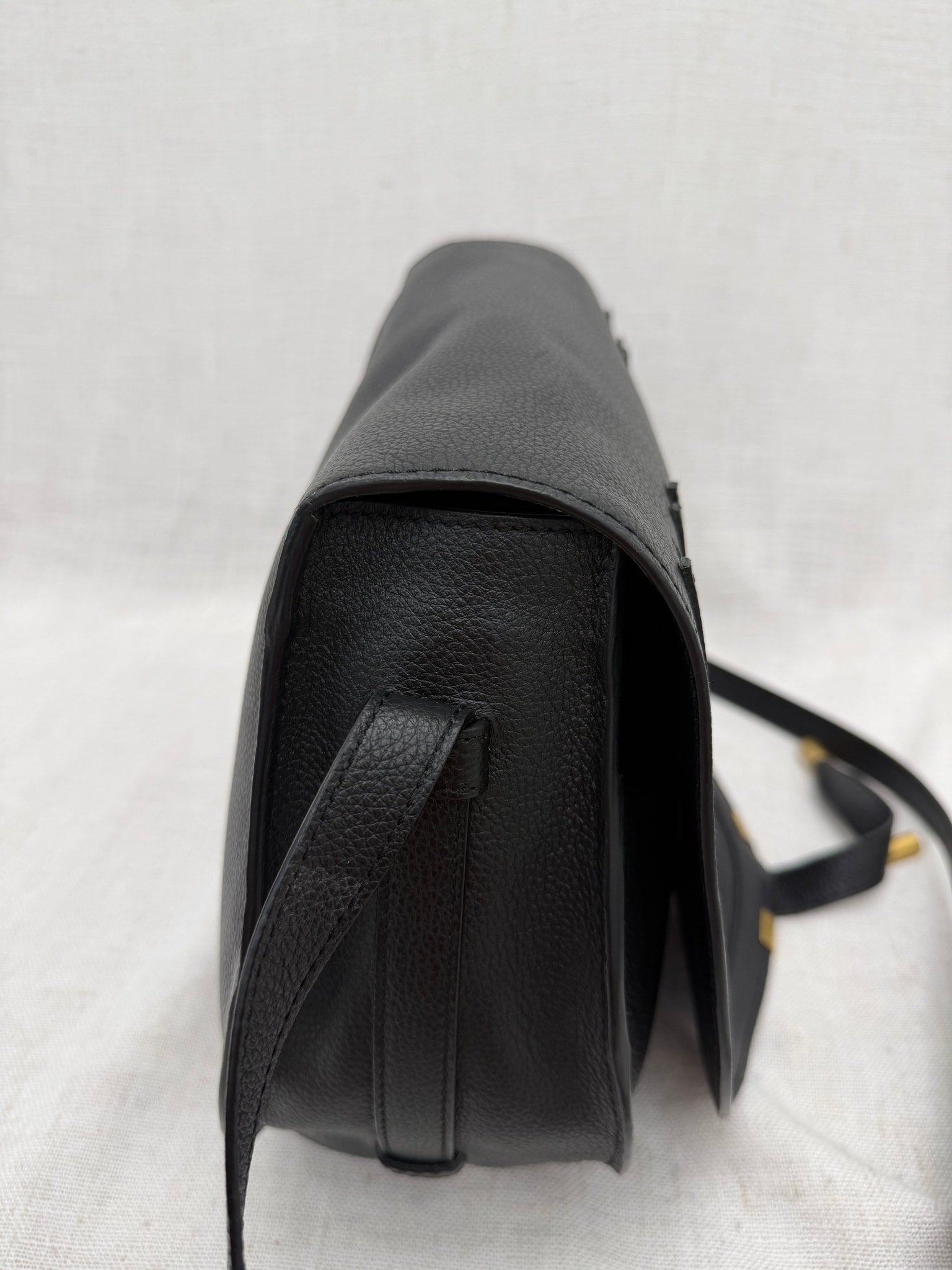 Chloe Black Grained Leather Medium Marcie Bag