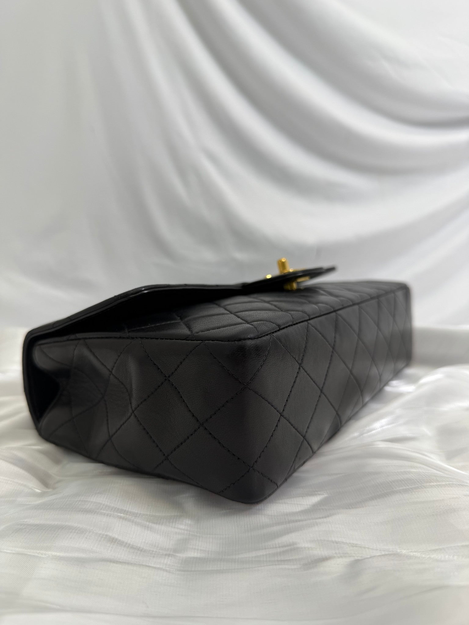 Chanel Black Lambskin Small Top Handle Bag