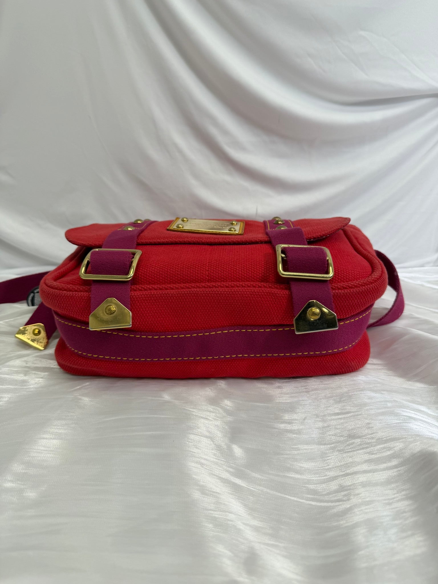 Louis Vuitton Red Canvas Antiqua Messenger Bag