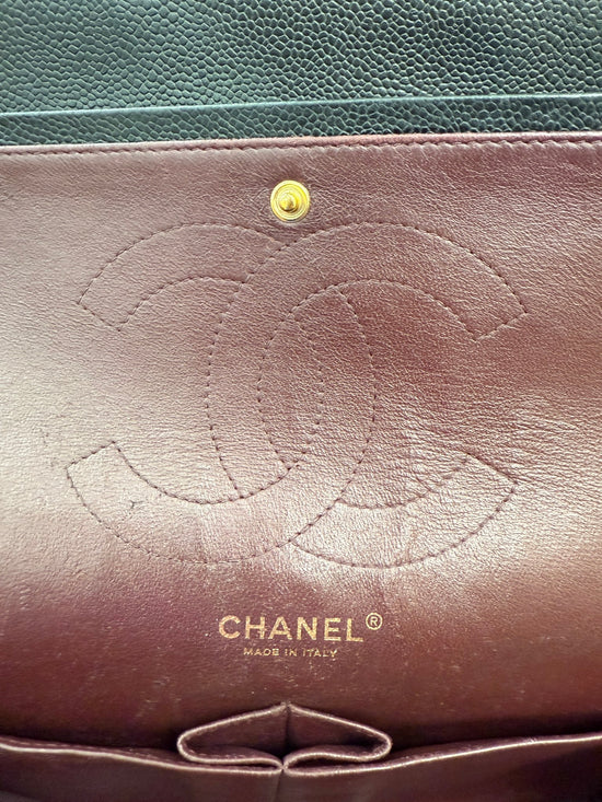 Chanel Black Caviar Leather Jumbo Classic Double Flap 