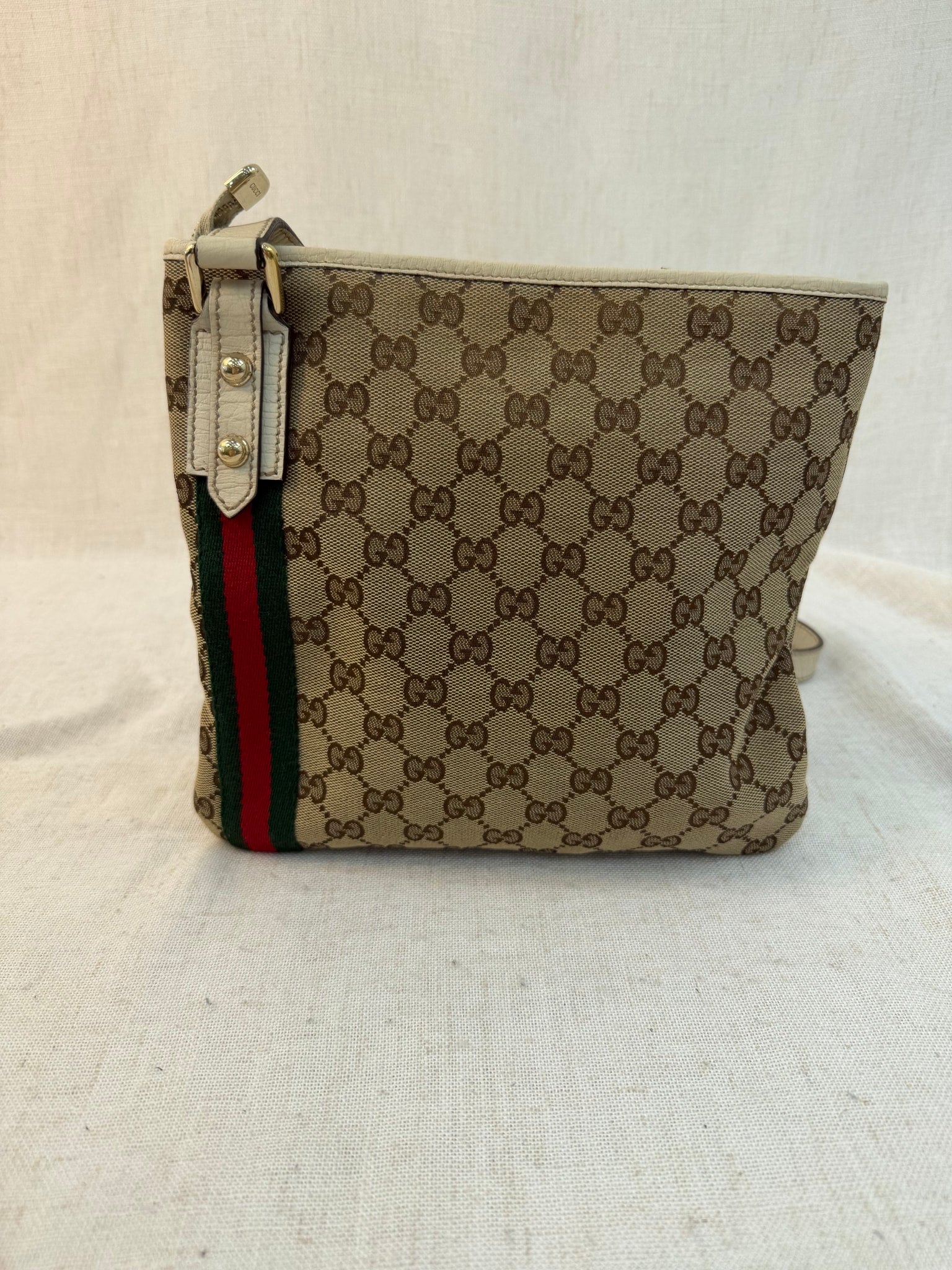 Gucci Brown Canvas Jolicoeur Messenger Bag