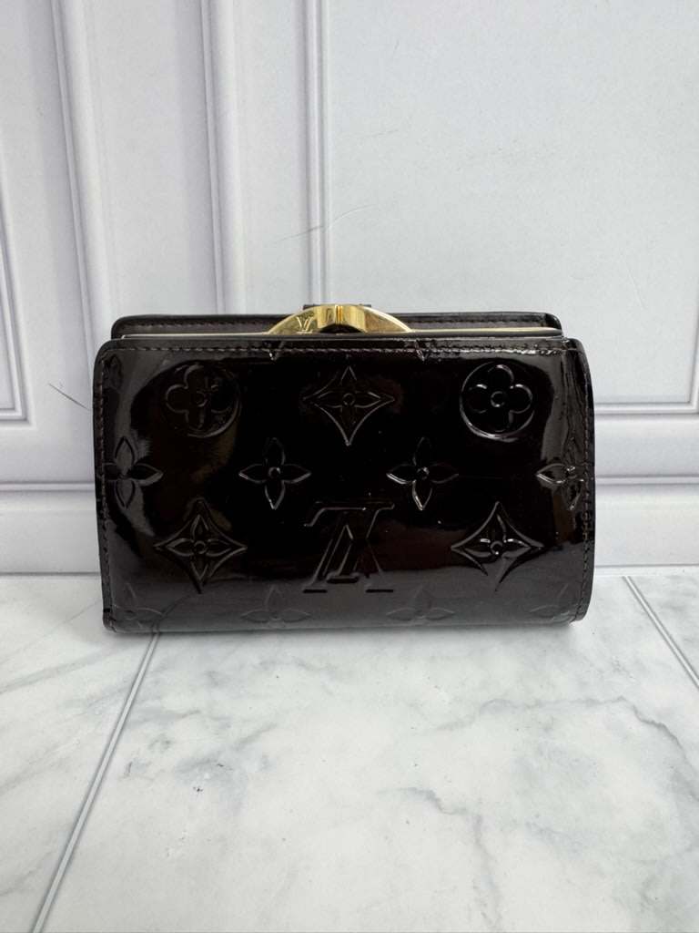Louis Vuitton Amarante Vernis Monogram Compact Wallet