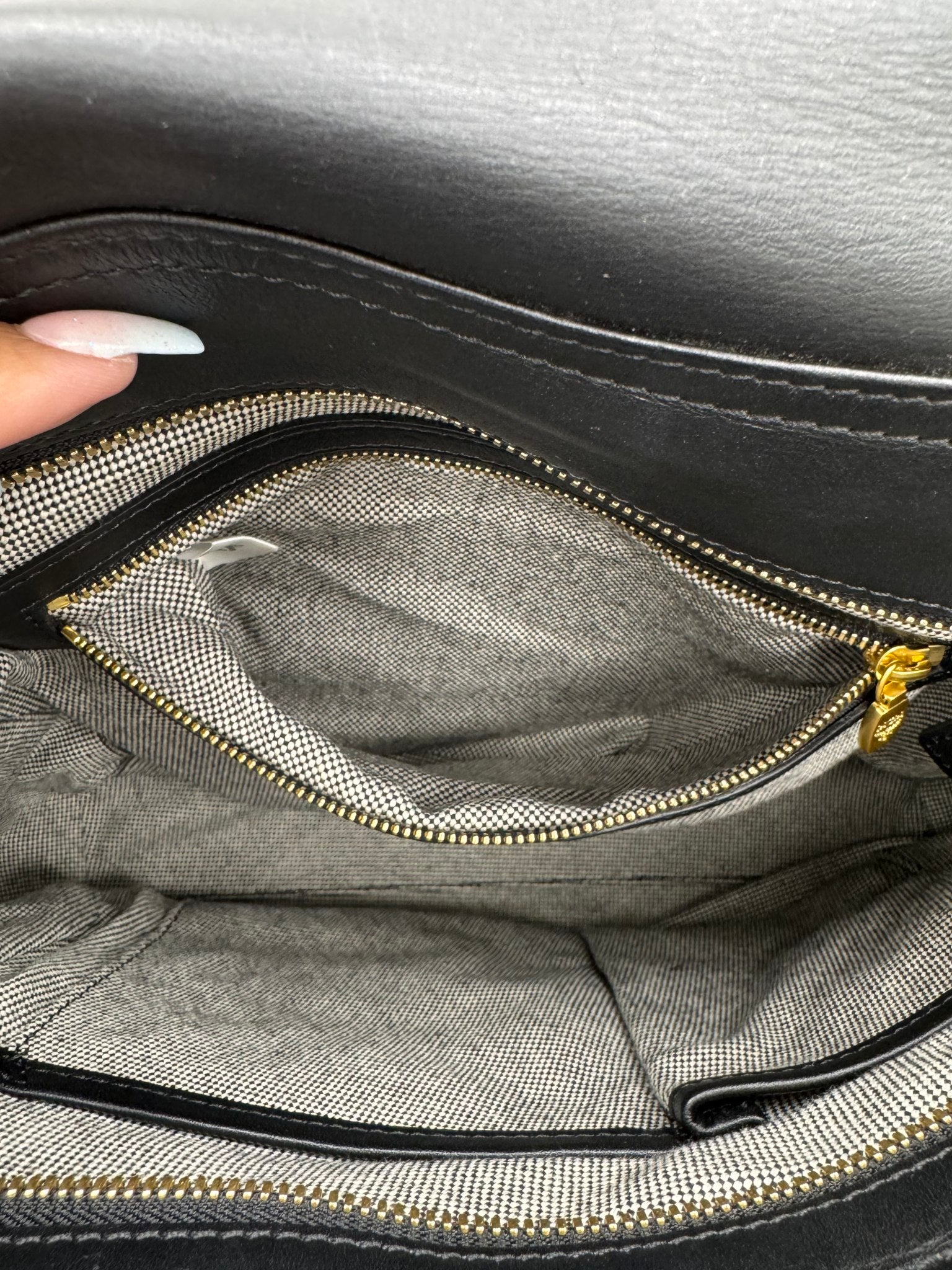 MCM Black & Leopard Print Leather Studded Crossbody Bag