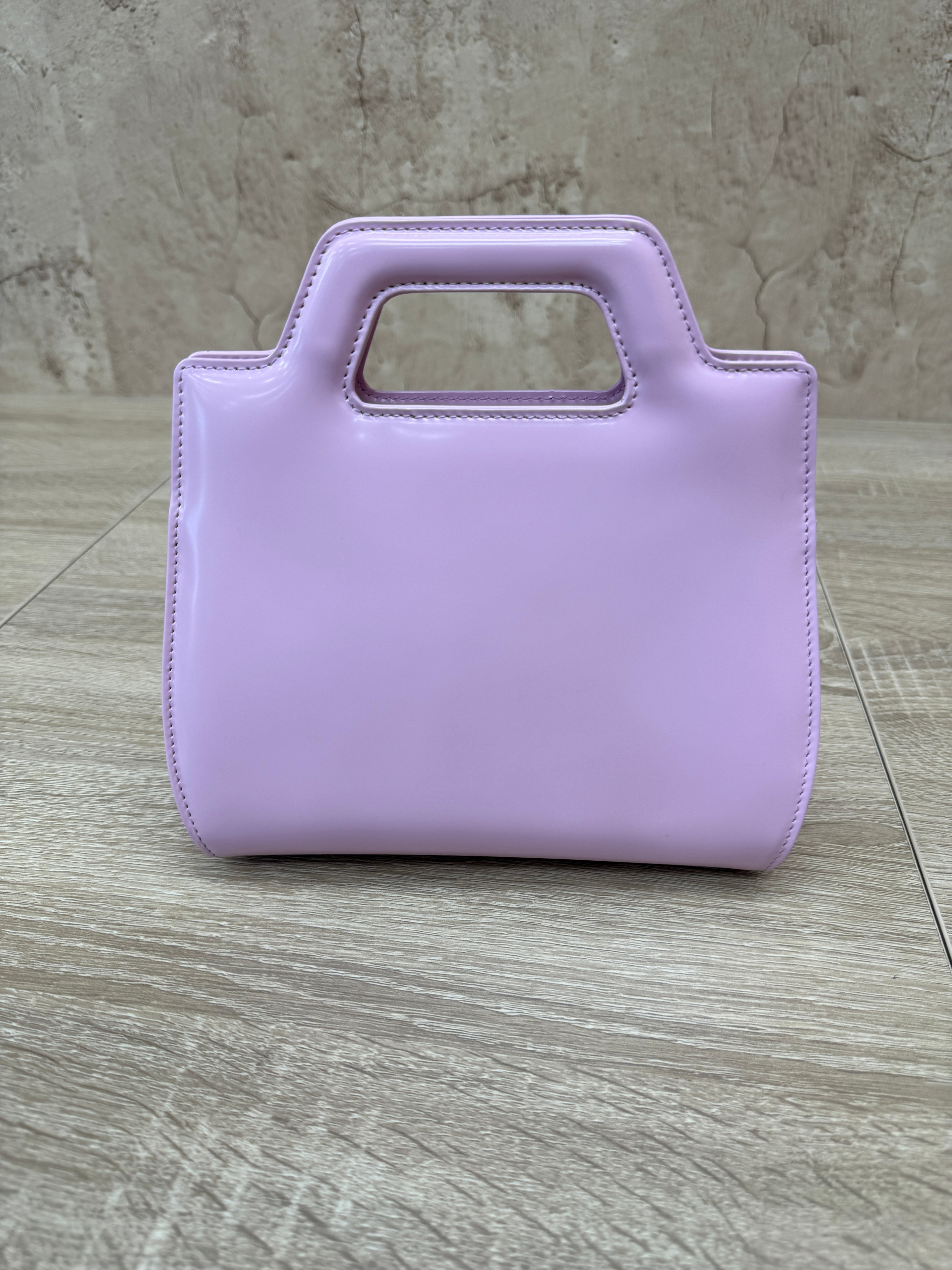 BRAND NEW- Salvatore Ferragamo Pink  Leather Wanda Mini Top Handle Bag