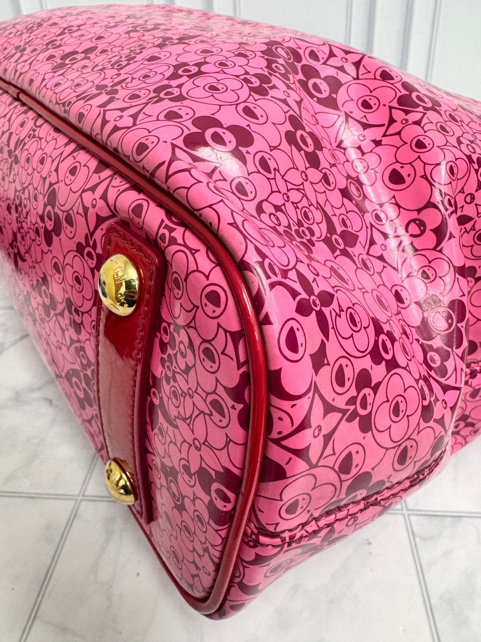 Louis Vuitton x Takashi Murakami Pink Printed PVC Rose Cosmic Blossom PM