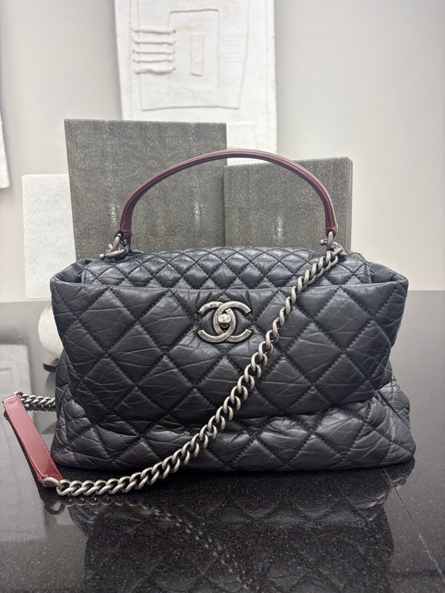 Chanel Black Quilted Calfskin Handbag