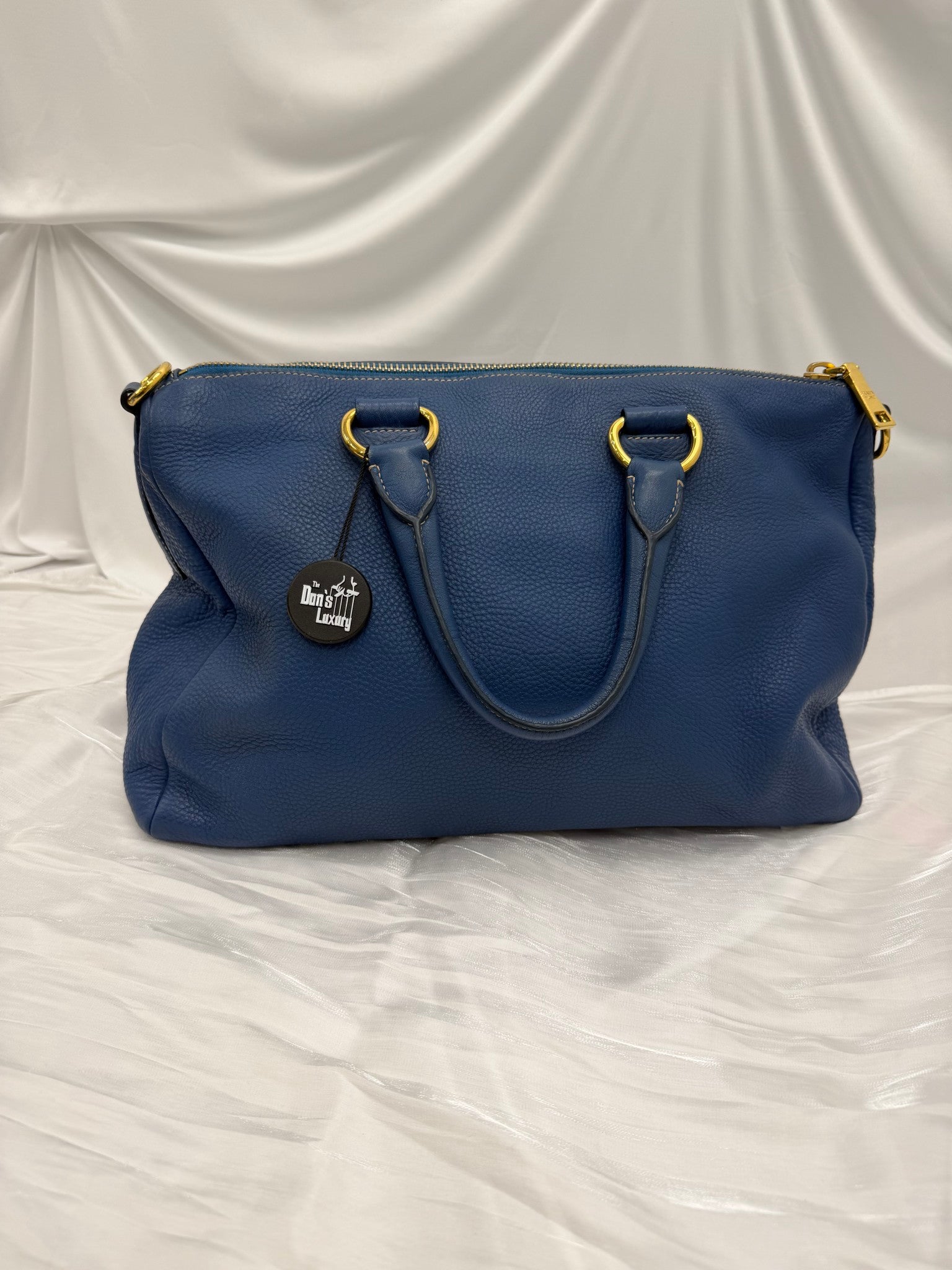Prada Blue Leather Handbag