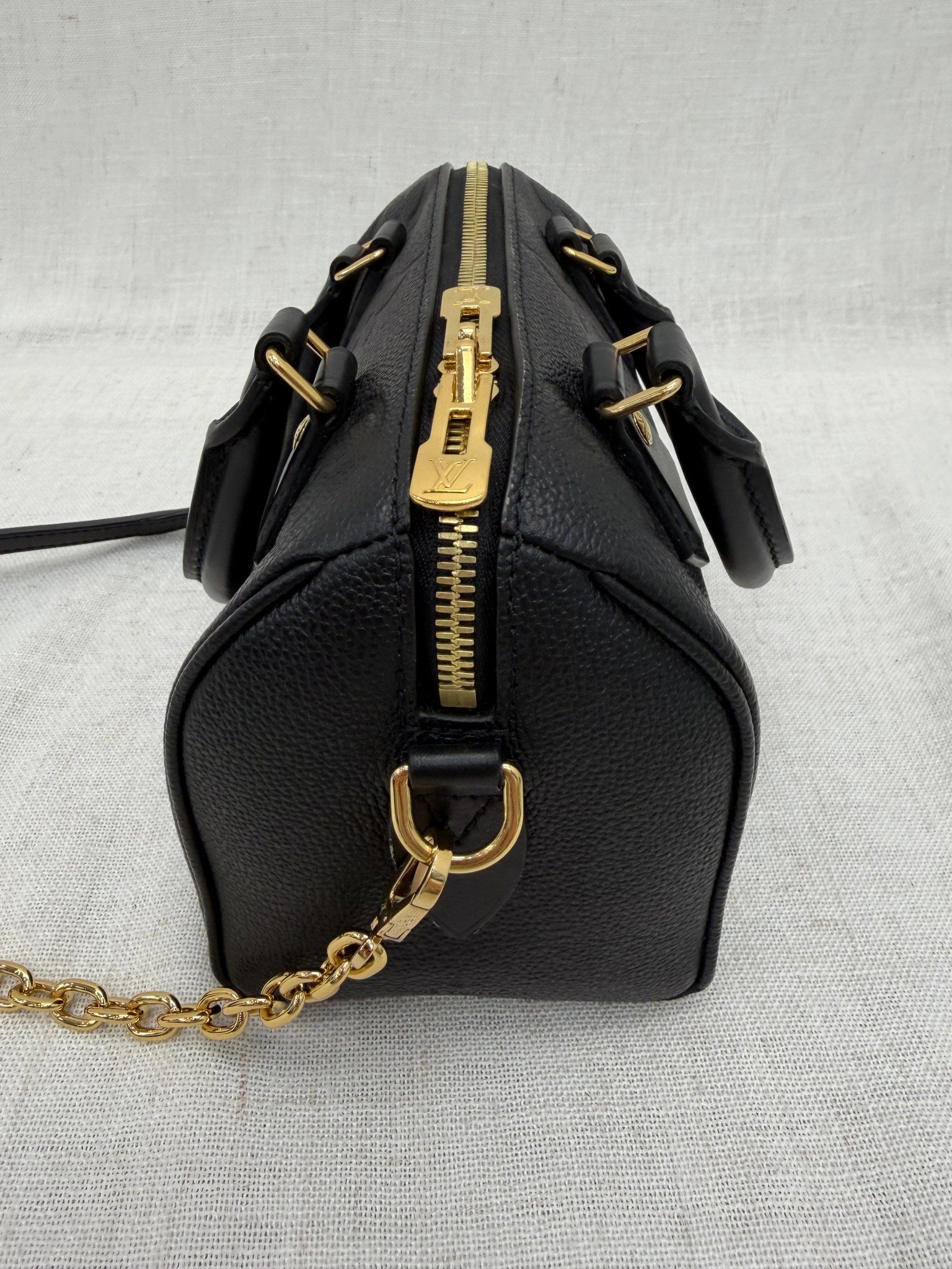 Louis Vuitton Black Empreinte Speedy 20 Bandouliere 