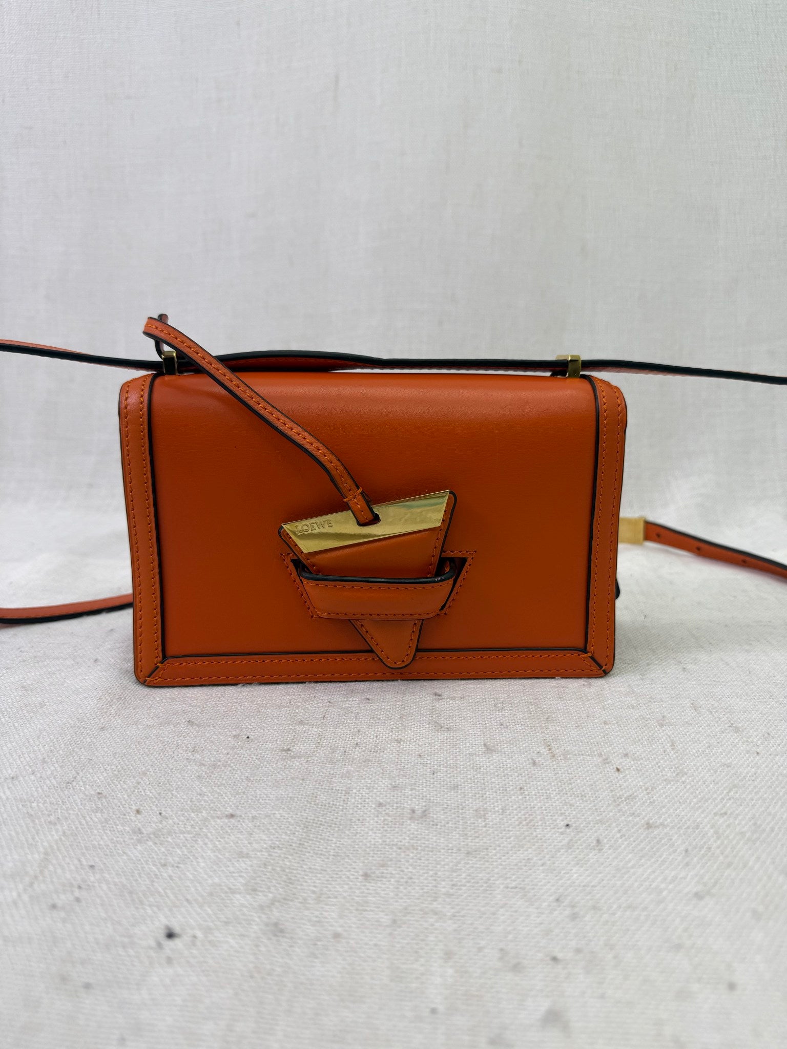 Loewe Orange Leather Barcelona Crossbody