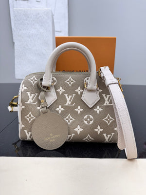 Louis Vuitton Green And White Monogram Empreinte Speedy Bandouliere 20