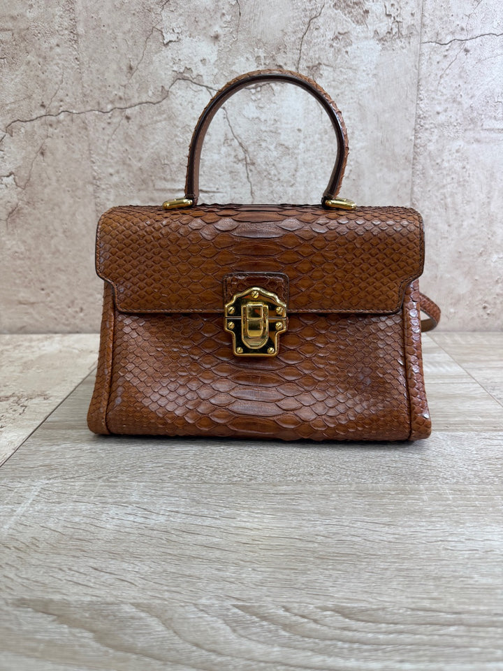 Dolce and Gabana Brown Python 2Way Bag