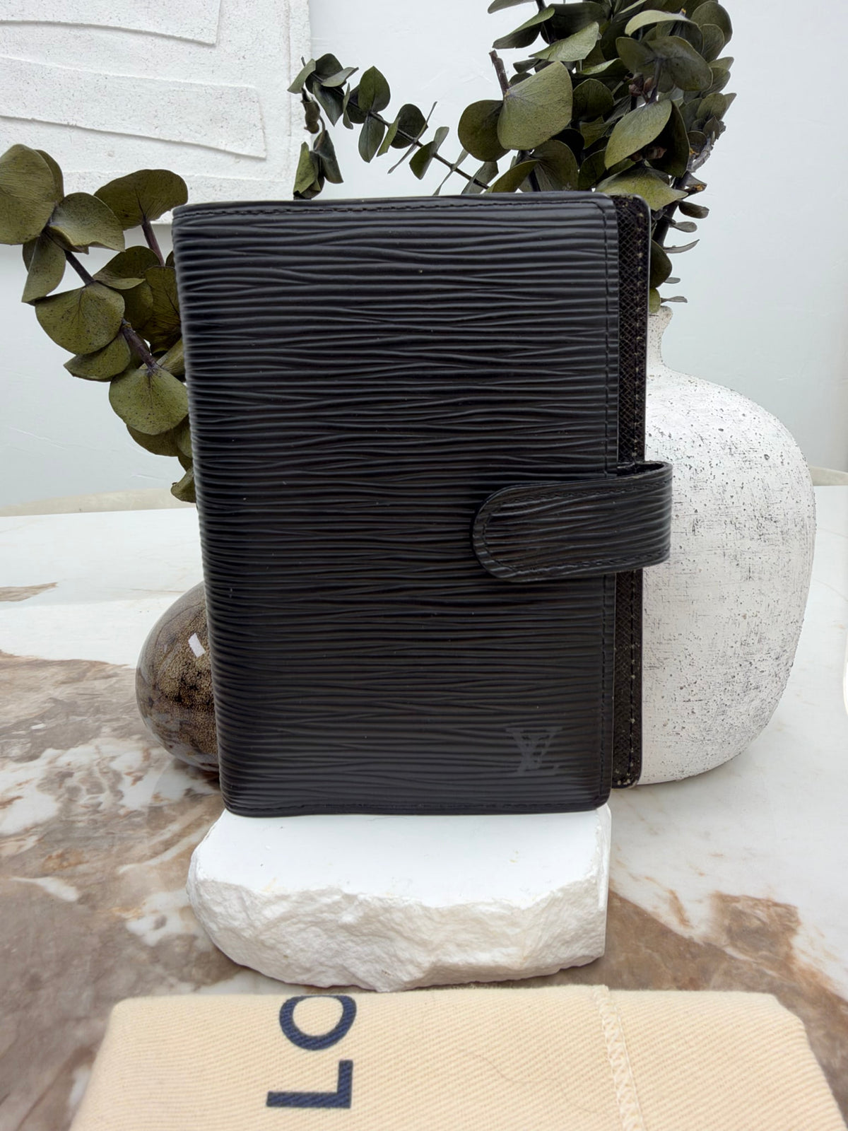 Louis Vuitton Black Epi Leather Agenda PM