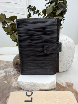 Louis Vuitton Black Epi Leather Agenda PM