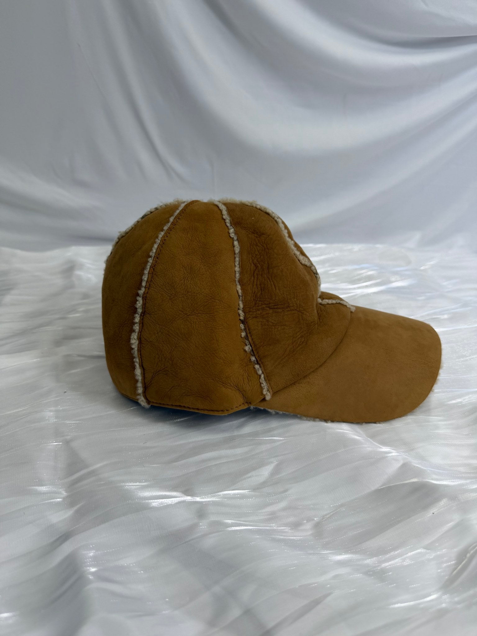 Chanel Tan Suede Shearling Hat