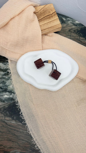 LIKE NEW - Louis Vuitton Brown Translucent Resin Cube Elastic Hair Tie
