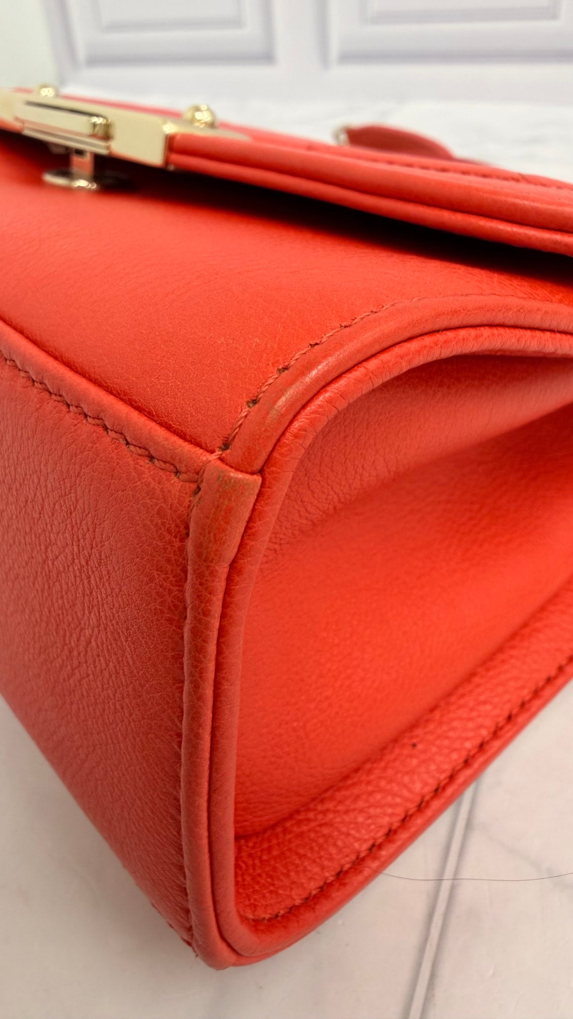 Chanel Vibrant Red Label Click Small Flap Bag