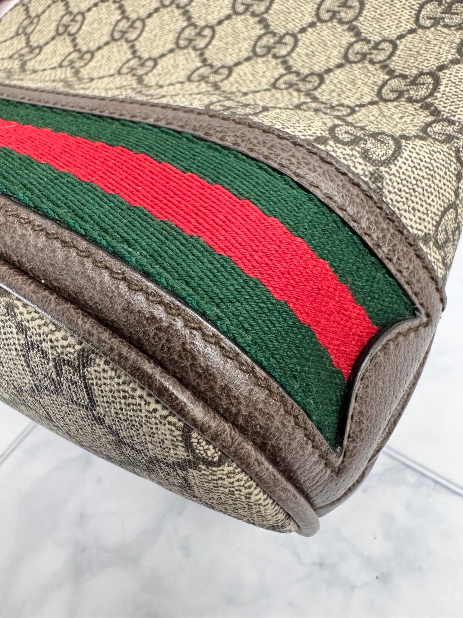 Gucci GG Coated Canvas Ophidia Small Bucket Bag