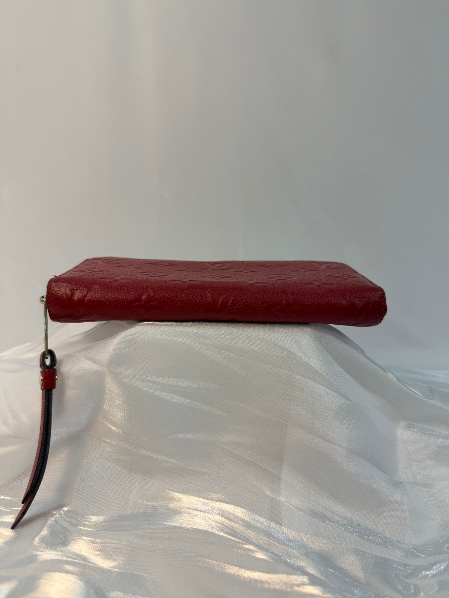 Louis Vuitton Red Empreinte Leather Zippy Wallet