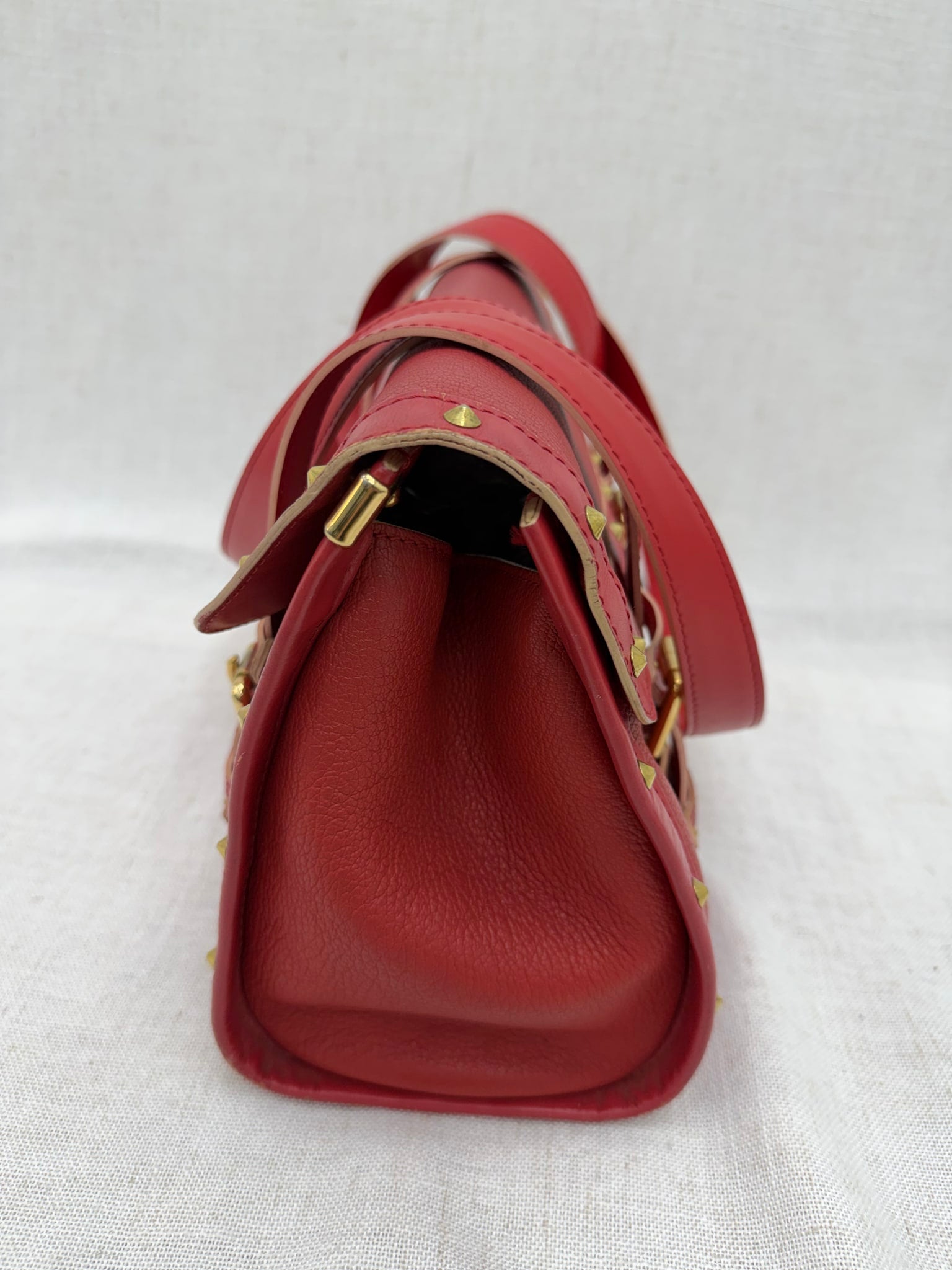 Louis Vuitton Red Leather Suhali L'Epanoui GM Shoulder Bag