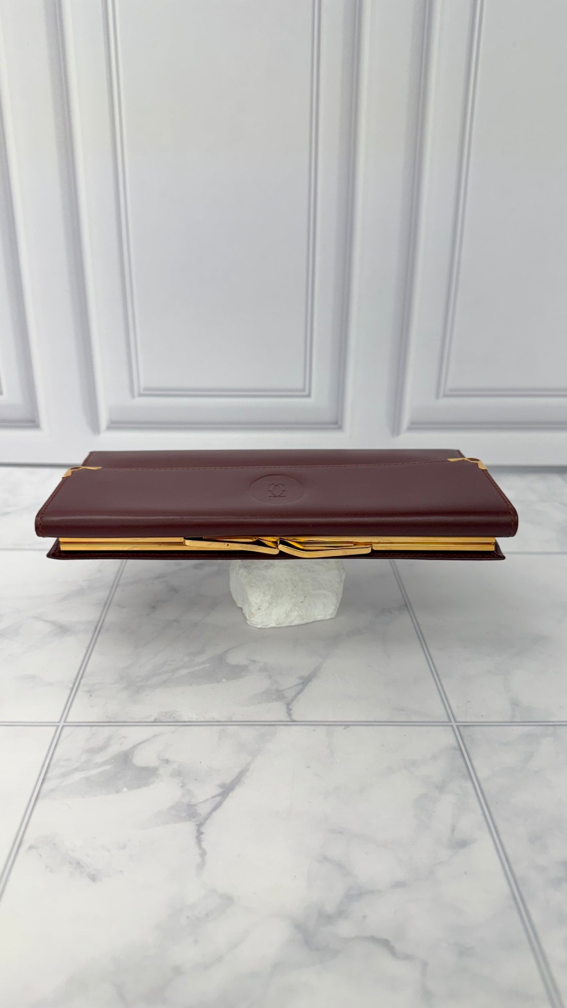 Cartier Burgundy Leather Long Wallet