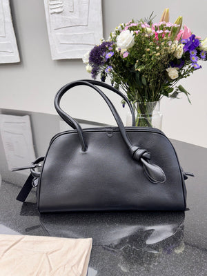 LIKE NEW - Jacquemus Black Grained Leather Le Turismo Shoulder Bag
