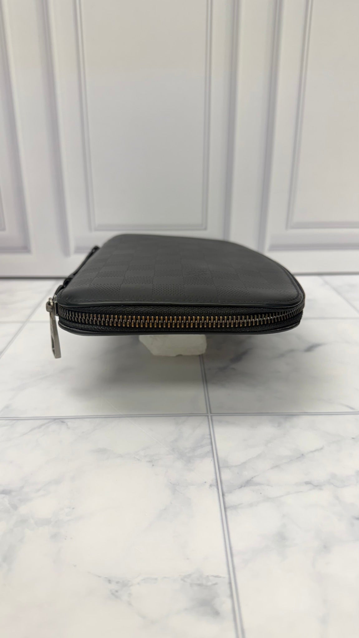 Louis Vuitton Black Damier Infini Embossed Leather Organizer Zippy Wallet
