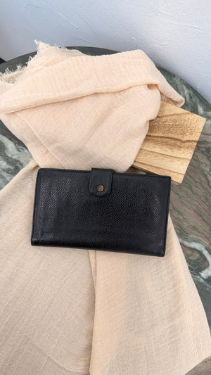 Chanel Black Caviar Leather CC Wallet