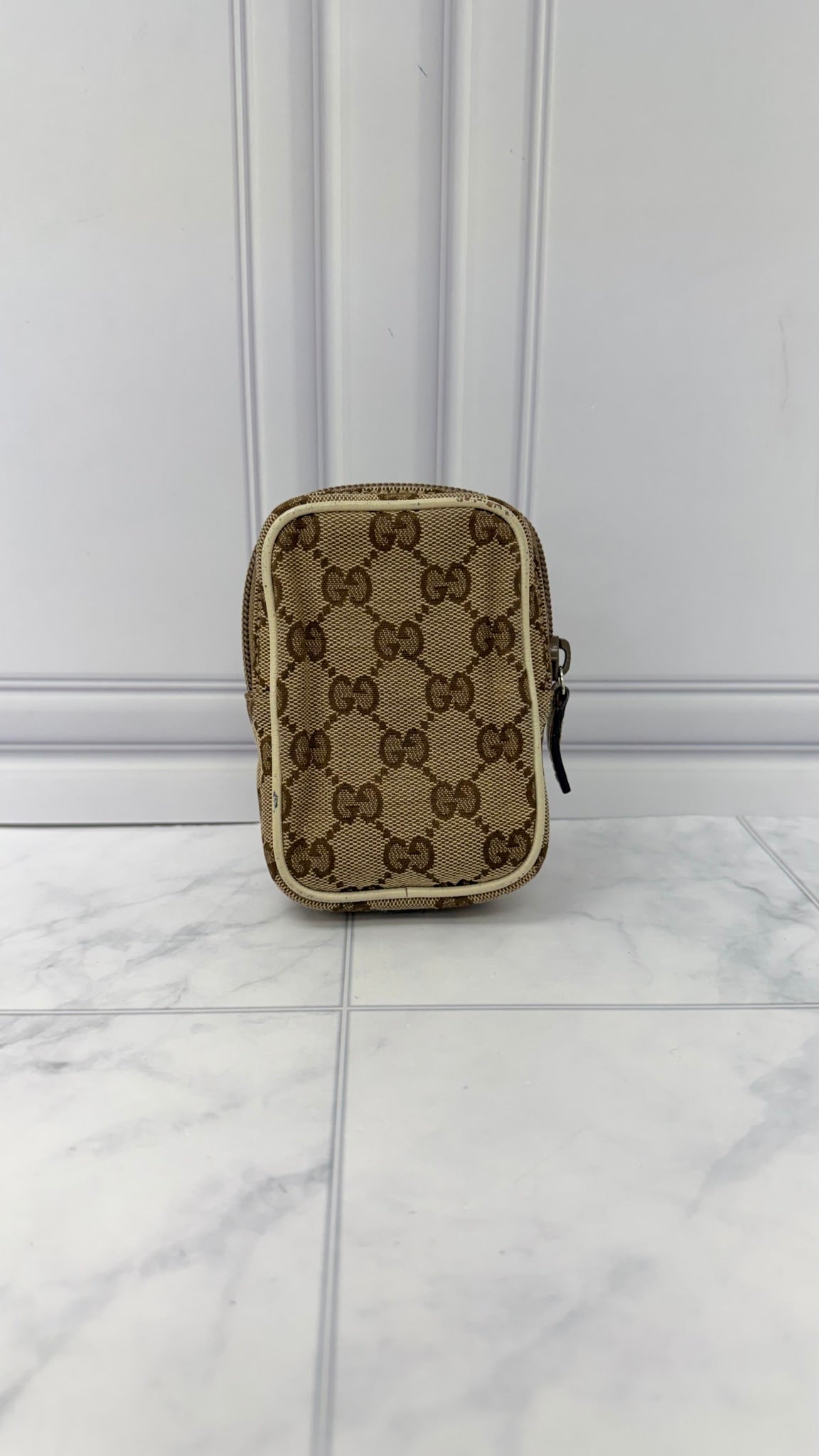 Gucci Brown GG Canvas Small Pouch 