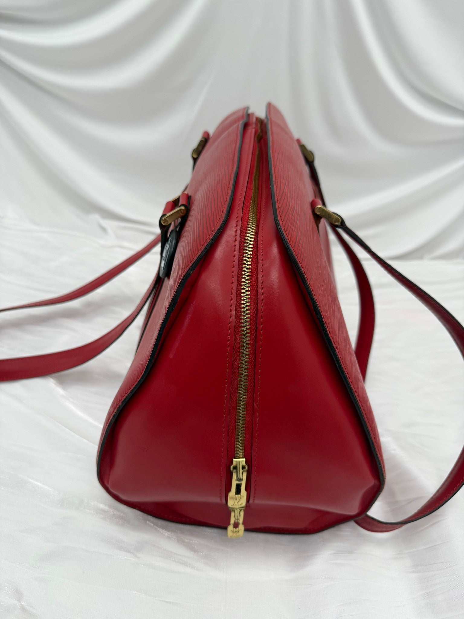 Louis Vuitton Red Epi Soufflot GM Shoulder Bag